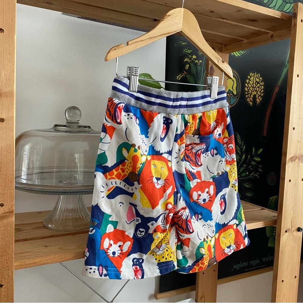Mini Boden Colorful Animal Print Kids Shorts - Picture 5 of 11